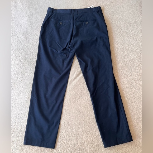NWT Zara Slim Stretch Chino Pants 32 Navy Blue - Picture 7 of 11